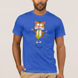 Lustige Tiger-Kinder-Cartoon T-Shirt