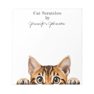 Lustige Tiger Tabby Katze Notizblock