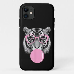 Lustige Tigerglasbrille für Frauen & rosa Bubble G Case-Mate iPhone Hülle