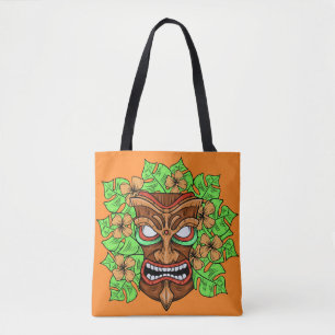 Lustige Tiki Maskentaschen Tasche