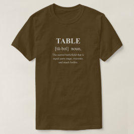 Lustige Tischdefinition mit weißem Text Gaming T-Shirt