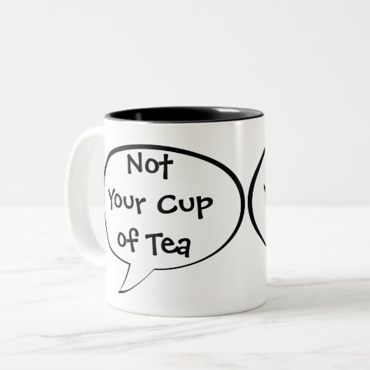 Lustige Titel-Zitat-Geschenk-Tassen Zweifarbige Tasse (Vorderseite Links)