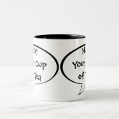Lustige Titel-Zitat-Geschenk-Tassen Zweifarbige Tasse (Mittel)