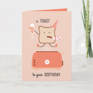 Lustige Toast-Beste-Freundin-Geburtstagskarte Karte