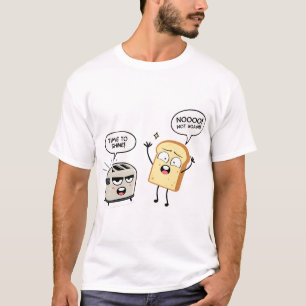 Lustige Toast und Toaster Cartoon – Frühstückspun T-Shirt