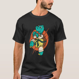 Lustige tödliche Karate-Schildkröte Landschildkröt T-Shirt