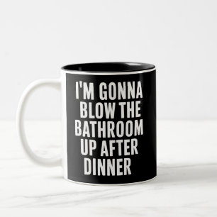 Lustige Toiletten Humor Unangemessen Zweifarbige Tasse