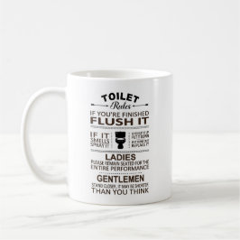 Lustige Toilettenregeln Badezimmer Sarcasm  Kaffeetasse