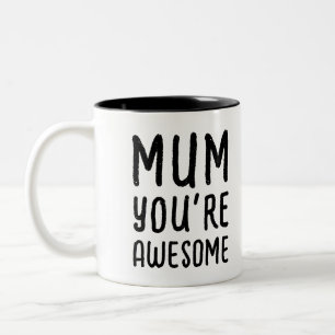 Lustige Toll Mutter Sohn Moderne Schwarz-Weiß-Typ Zweifarbige Tasse