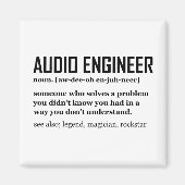 Lustige Tontechniker Audio-Engineering-Definition Magnet (Vorne)