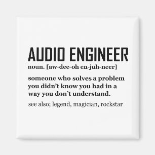 Lustige Tontechniker Audio-Engineering-Definition Magnet
