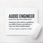 Lustige Tontechniker Audio-Engineering-Definition Mousepad (Mit Mouse)