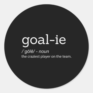 Lustige Torwart Torhüter Definition Fußball Hockey Runder Aufkleber