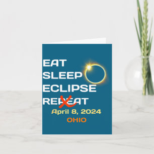 Lustige totale Sonnenfinsternis in Ohio April Karte