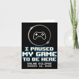 Lustige totale Sonnenfinsternis Totality Gamer Karte