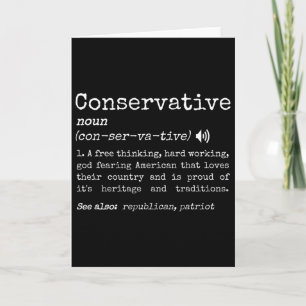Lustige traditionelle konservative Definition Pro  Karte