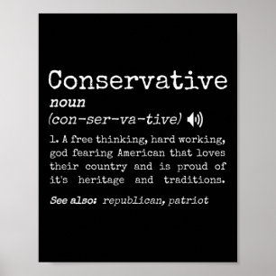 Lustige Traditionelle Konservative Definition Pro  Poster