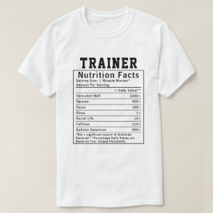 Lustige Trainer-Ernährungsfakten-Geschenk für Fitn T-Shirt
