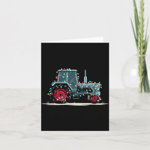 Lustige Traktor-Weihnachtsgrafik-Lichterliebhaber- Karte