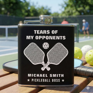 Lustige Tränen meiner Pickleball-Gegner Flachmann