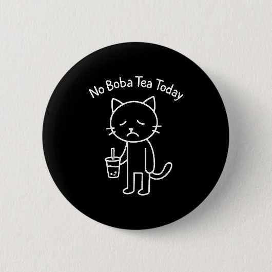 Lustige traurige Katzen-Meme-Bobatee-Milchtee-Lieb Button (Vorderseite)
