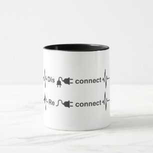 Lustige Trennung zum Wiederverbinden Minimalistisc Tasse