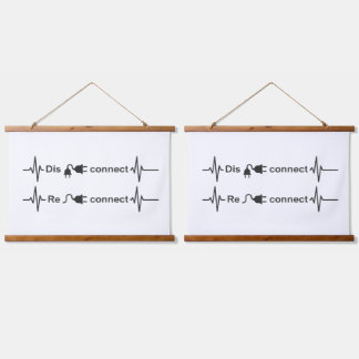 Lustige Trennung zum Wiederverbinden Minimalistisc Wandteppich Mit Holzrahmen