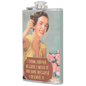 lustige trinkende Zitate Flachmann (Links)