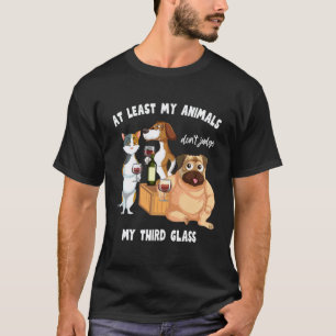 Lustige Trinker Katzen Hunde Sarkastisch Verschrob T-Shirt