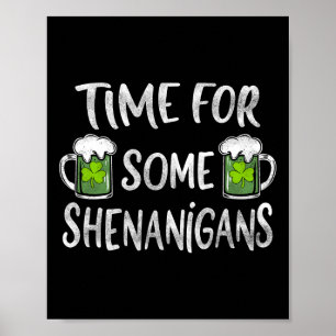 Lustige Trinkzeit für einige Streiche St Patric Poster