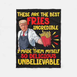 Lustige Trump Fast Food Humor Pommes Frites Wahl 2 Fleecedecke