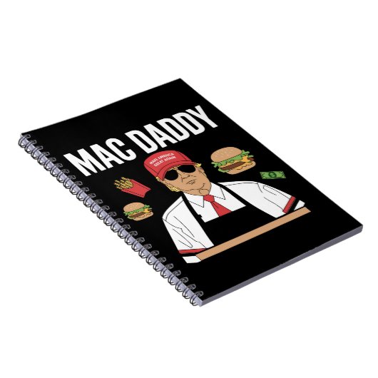 Lustige Trump-Fritten machen Fritten Mac Daddy Notizblock (Rechte Seite)