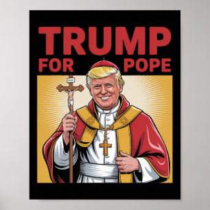 Lustige Trump Für Papst Ausstattung Katholisch Vat Poster