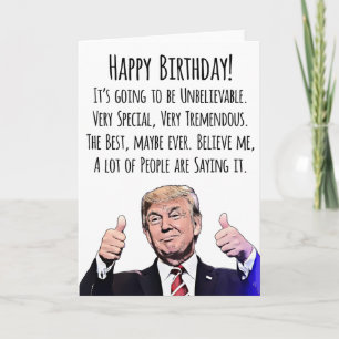 Lustige Trump-Geburtstagskarte Politische Humor Karte