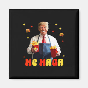 Lustige Trump Mc Mega Pommes Fast Food Magnet