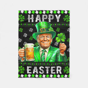 Lustige Trump Ostern Verwirrter St Patricks Day Mä Fleecedecke