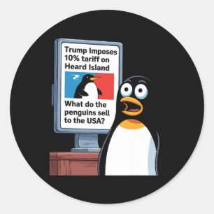 Lustige Trump Pinguine Politische Ungerechtigkeit Runder Aufkleber