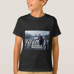 Lustige Trump Pinguine Zölle 10% Politische Satire T-Shirt