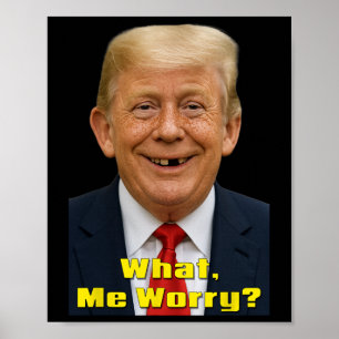 Lustige Trump-Polit-Parodie Was, ich sorge mich Ei Poster
