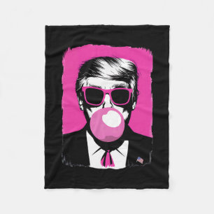 Lustige Trump Rosa Bubble Gum Sonnenbrille Fleecedecke