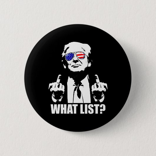 Lustige Trump Was Liste 1  Button (Vorderseite)