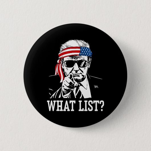 Lustige Trump Was Liste 2  Button (Vorderseite)