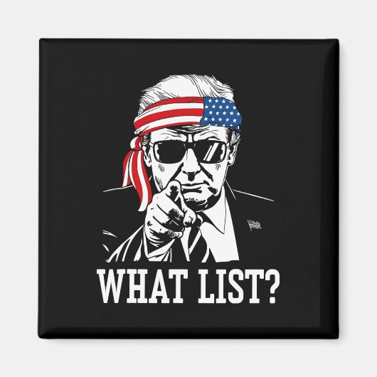 Lustige Trump Was Liste 2  Magnet (Vorne)