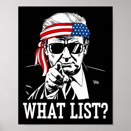 Lustige Trump Was Liste 2 Poster (Vorne)