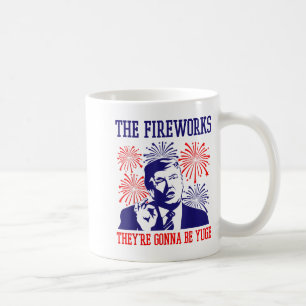 Lustige Trump-Zitat-Feuerwerke 4. Juli  Kaffeetasse