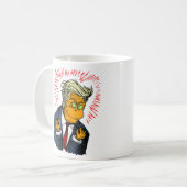Lustige Trumpf-Weihnachtskaffee-Tasse Kaffeetasse (Vorderseite Links)