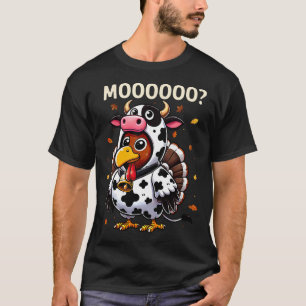 Lustige Truthahn-Muh-Kuh-Thanksgiving-Shirts für M T-Shirt