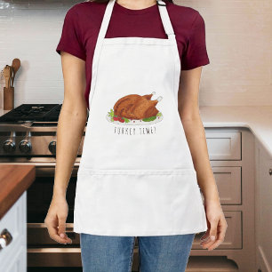Lustige Truthahn-Zeit Thanksgiving-Küchenschürze Schürze