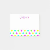 Lustige Tupfen auf weißen Girly Post-it Klebezettel (Vorderseite)