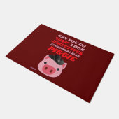 lustige Tür "OINK PIGGIE" Fußmatte (Schrägansicht)